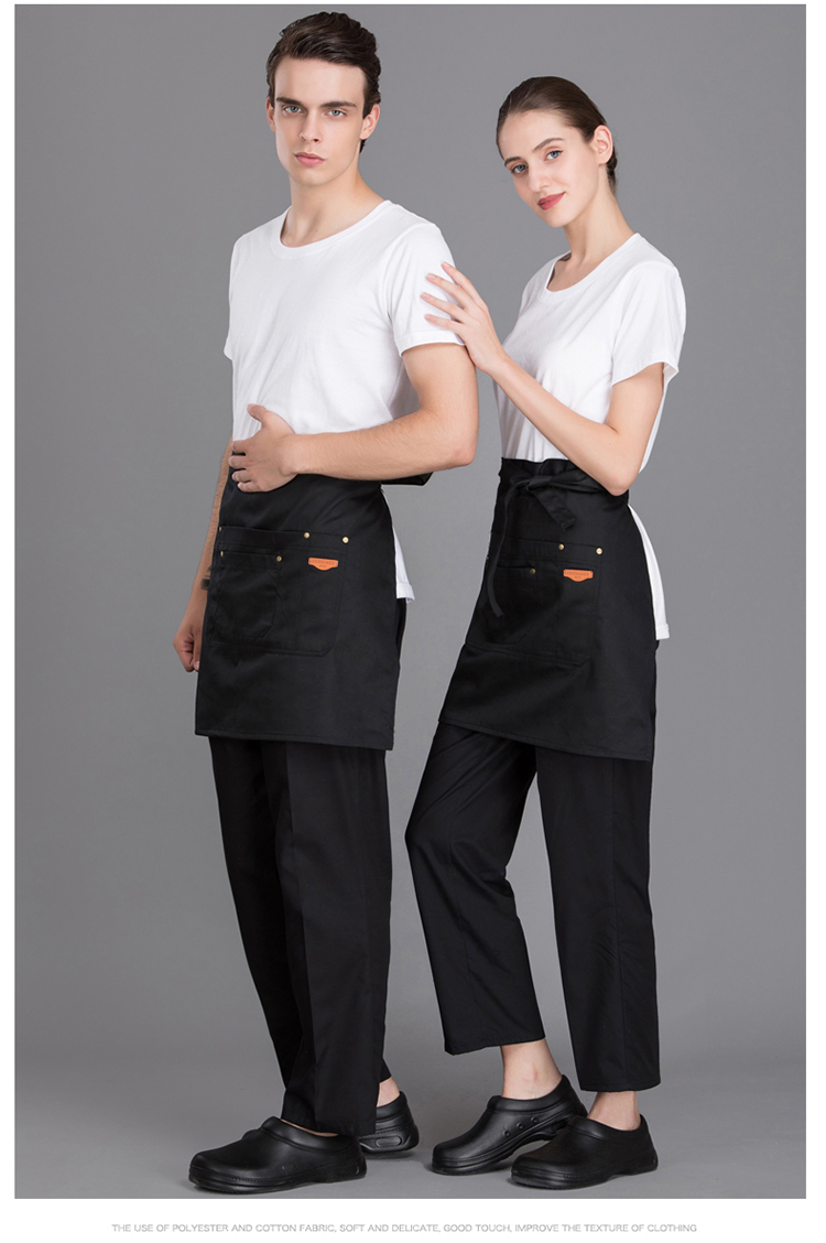 Waiter Men's and Women's Short Black Khaki Small Apron Hotel Restaurant Western Restaurant Coffee Shop Chef Apron Waiter Men's and Women's Short Black Khaki Small Apron Hotel Restaurant Western Restaurant Coffee Shop Chef Apron
