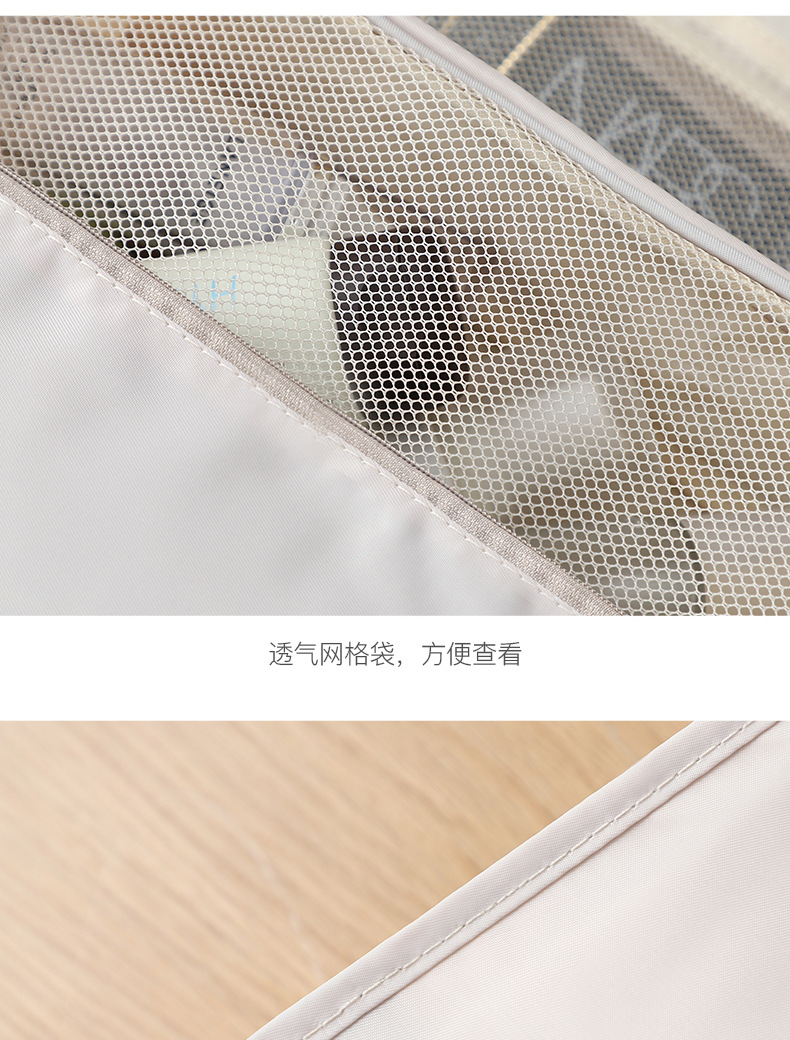 Thick Twill Small-Size Cosmetic Bag Portable Toiletry Bag Large Capacity Cosmetic Bag Hook Bag Travel Storage Bag