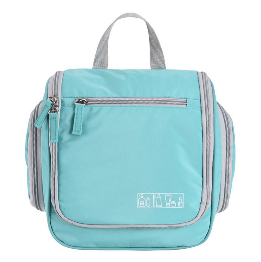 Memory Spinning Small Ear Wash Bag Pure Color Ribbon Hook Portable Cosmetic Bag Multi-Functional Travel Storage Bag