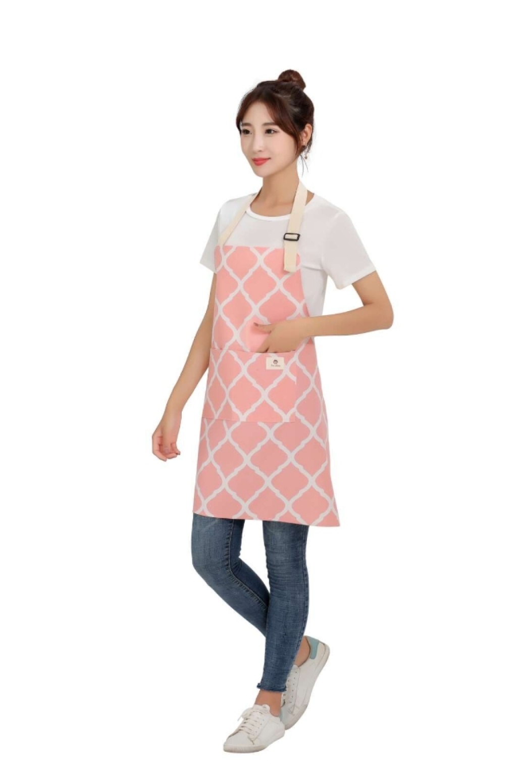 Apron Korean version fashion kitchen waterproof and oil proof - express men adult vest type cotton and linen Apron cooking Apron lady Apron Korean version fashion kitchen waterproof and oil proof - express men adult vest type cotton and linen Apron cooking Apron lady