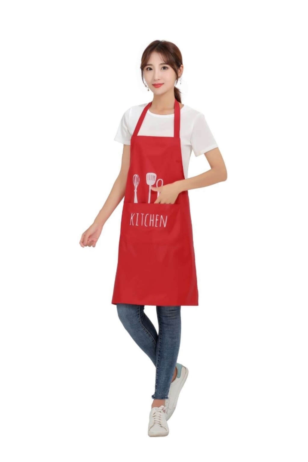 Apron Korean version fashion kitchen waterproof and oil proof - express men adult vest type cotton and linen Apron cooking Apron lady Apron Korean version fashion kitchen waterproof and oil proof - express men adult vest type cotton and linen Apron cooking Apron lady