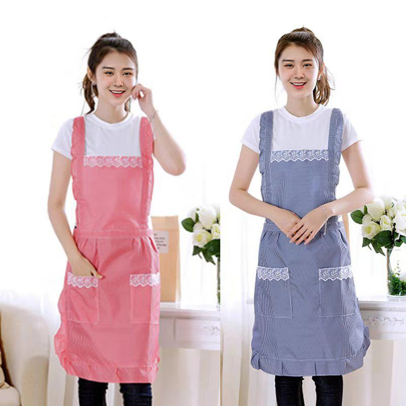 doubledecker antipollution antioil apron kitchen cooking aprons lovely princess overalls household women&#039;s work clothes