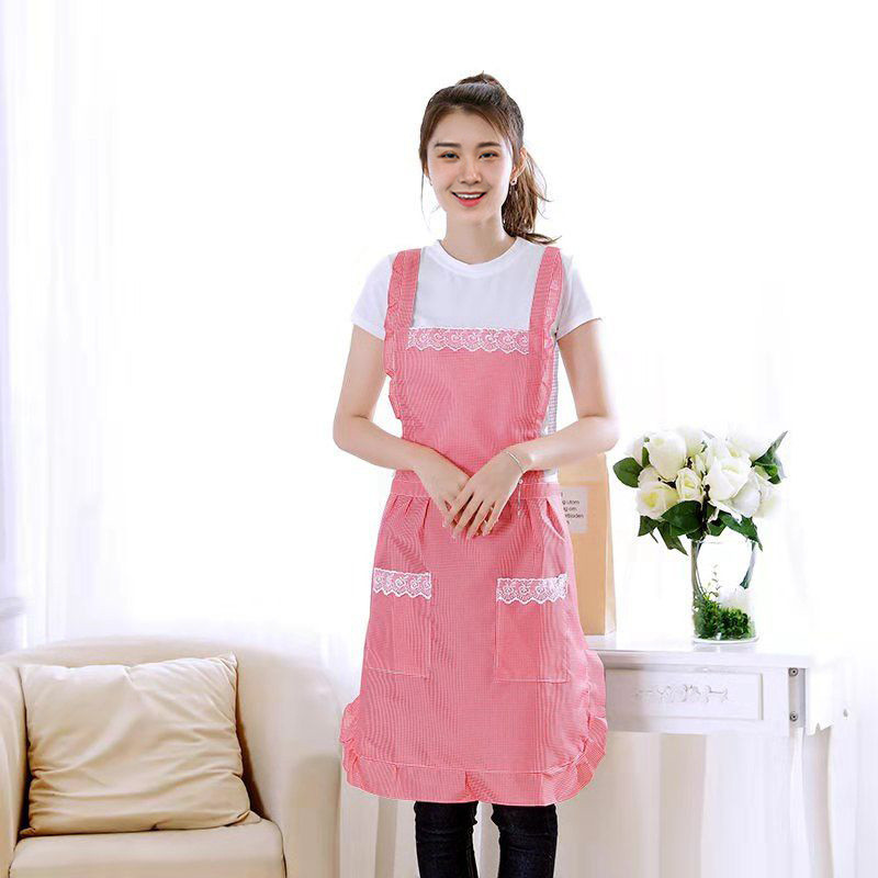 doubledecker antipollution antioil apron kitchen cooking aprons lovely princess overalls household women&#039;s work clothes