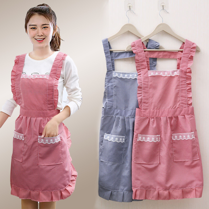 doubledecker antipollution antioil apron kitchen cooking aprons lovely princess overalls household women&#039;s work clothes