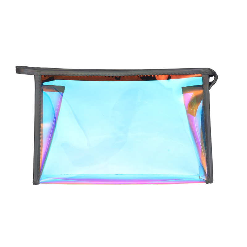 New Direct Sales Korean Style Laser Solid Color Cosmetic Bag Wild Candy Color Makeup Storage Bag Wash Bag Travel Bag