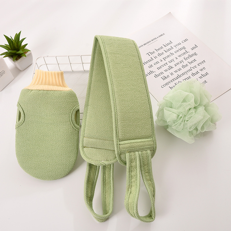 Bath Three-Piece Set Double-Sided Bath Towel Foaming Net Back Rub Washing cloth Bath Three-Piece Set Double-Sided Bath Towel Foaming Net Back Rub Washing cloth