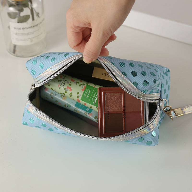 New Style European American Style Cosmetic Bag Fashion Polka Dot Printing Portable Multi-Purpose Cosmetic Bag Wash Bag Storage Bag