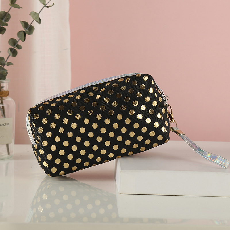 New Style European American Style Cosmetic Bag Fashion Polka Dot Printing Portable Multi-Purpose Cosmetic Bag Wash Bag Storage Bag New Style European American Style Cosmetic Bag Fashion Polka Dot Printing Portable Multi-Purpose Cosmetic Bag Wash Bag Storage Bag