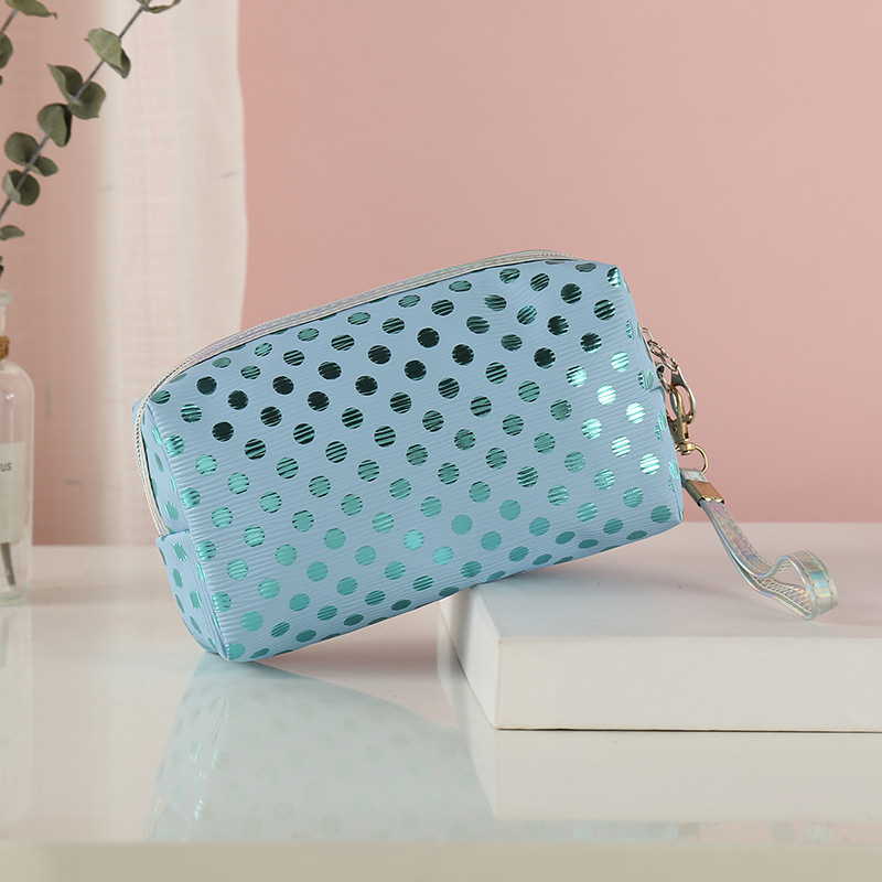 New Style European American Style Cosmetic Bag Fashion Polka Dot Printing Portable Multi-Purpose Cosmetic Bag Wash Bag Storage Bag New Style European American Style Cosmetic Bag Fashion Polka Dot Printing Portable Multi-Purpose Cosmetic Bag Wash Bag Storage Bag