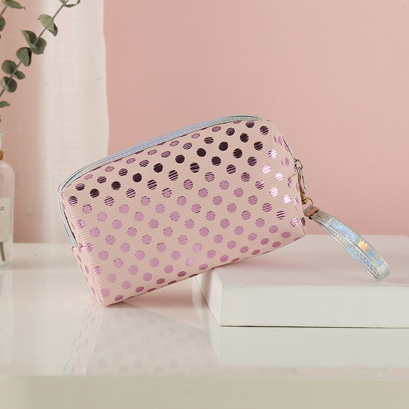 New Style European American Style Cosmetic Bag Fashion Polka Dot Printing Portable Multi-Purpose Cosmetic Bag Wash Bag Storage Bag New Style European American Style Cosmetic Bag Fashion Polka Dot Printing Portable Multi-Purpose Cosmetic Bag Wash Bag Storage Bag
