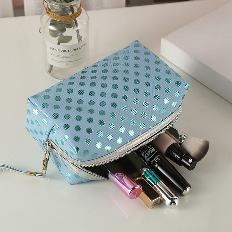 New Style European American Style Cosmetic Bag Fashion Polka Dot Printing Portable Multi-Purpose Cosmetic Bag Wash Bag Storage Bag New Style European American Style Cosmetic Bag Fashion Polka Dot Printing Portable Multi-Purpose Cosmetic Bag Wash Bag Storage Bag
