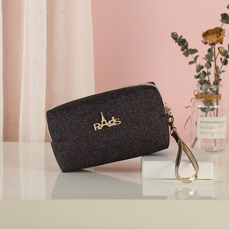 New Korean Style Fashionable All-Matching Cosmetic Bag Letters Portable Cosmetic Bag Cosmetic Bag Wash Bag Storage Bag Customizable Logo