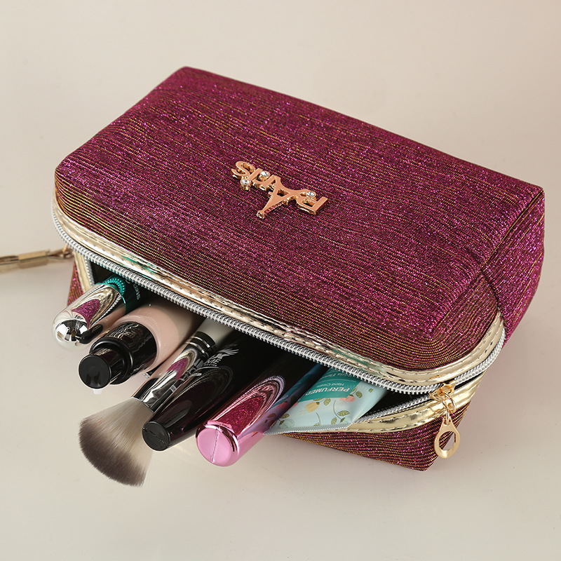 New Korean Style Fashionable All-Matching Cosmetic Bag Letters Portable Cosmetic Bag Cosmetic Bag Wash Bag Storage Bag Customizable Logo