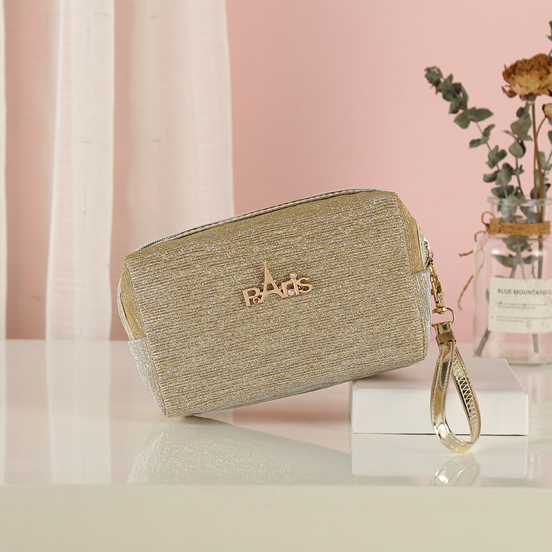New Korean Style Fashionable All-Matching Cosmetic Bag Letters Portable Cosmetic Bag Cosmetic Bag Wash Bag Storage Bag Customizable Logo