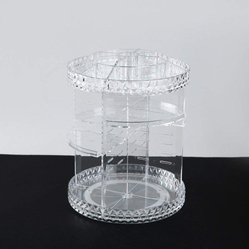 360 ° Rotating Cosmetic Case Desktop Storage Rack Skin Care Products Storage Rack round Plastic Cosmetic Storage Box 360 ° Rotating Cosmetic Case Desktop Storage Rack Skin Care Products Storage Rack round Plastic Cosmetic Storage Box