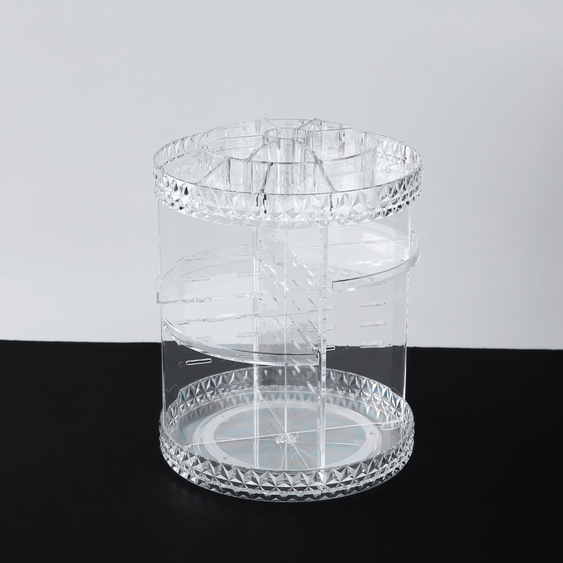 360 ° Rotating Cosmetic Case Desktop Storage Rack Skin Care Products Storage Rack round Plastic Cosmetic Storage Box 360 ° Rotating Cosmetic Case Desktop Storage Rack Skin Care Products Storage Rack round Plastic Cosmetic Storage Box