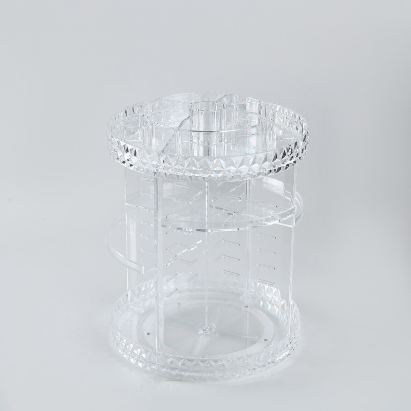 360 ° Rotating Cosmetic Case Desktop Storage Rack Skin Care Products Storage Rack round Plastic Cosmetic Storage Box 360 ° Rotating Cosmetic Case Desktop Storage Rack Skin Care Products Storage Rack round Plastic Cosmetic Storage Box