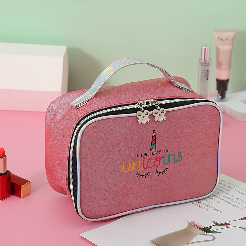 New PU unicorn pocket bag multi-function travel portable storage bag mini makeup bag wash gargle bag wholesale