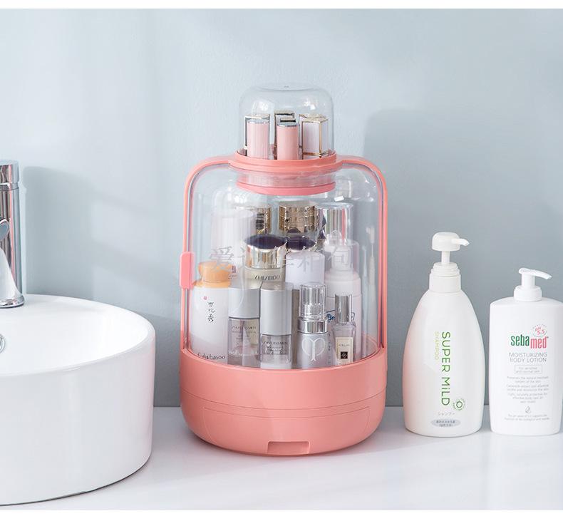 Web celebrity cosmetic receive box shake sound desktop dustproof household lipstick big dresser skin care products shelf Web celebrity cosmetic receive box shake sound desktop dustproof household lipstick big dresser skin care products shelf