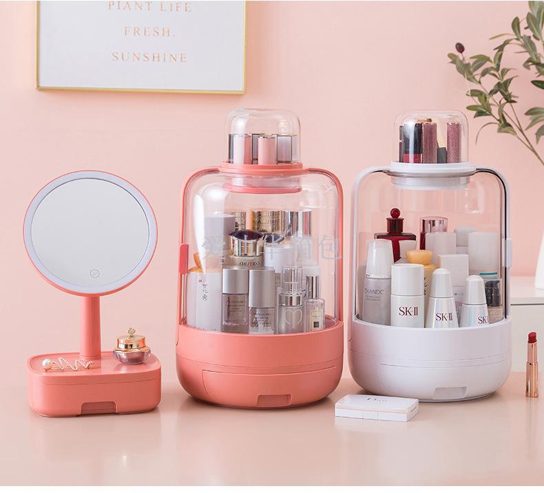 Web celebrity cosmetic receive box shake sound desktop dustproof household lipstick big dresser skin care products shelf Web celebrity cosmetic receive box shake sound desktop dustproof household lipstick big dresser skin care products shelf