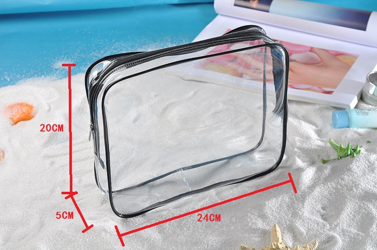 PVC Buggy Bag Storage Bag Washing and Makeup Bag Transparent Three-Piece Set Organizing Bag PVC Three-Piece Set
