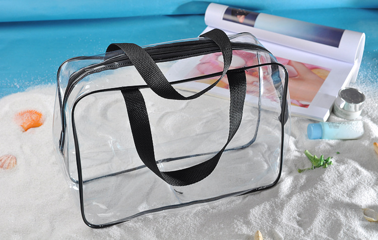PVC Buggy Bag Storage Bag Washing and Makeup Bag Transparent Three-Piece Set Organizing Bag PVC Three-Piece Set