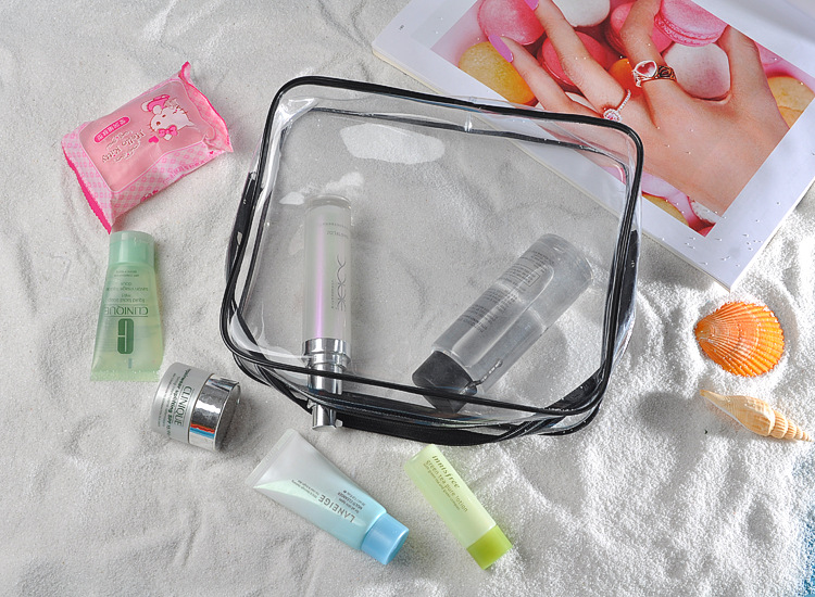 PVC Buggy Bag Storage Bag Washing and Makeup Bag Transparent Three-Piece Set Organizing Bag PVC Three-Piece Set