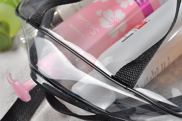 PVC Buggy Bag Storage Bag Washing and Makeup Bag Transparent Three-Piece Set Organizing Bag PVC Three-Piece Set