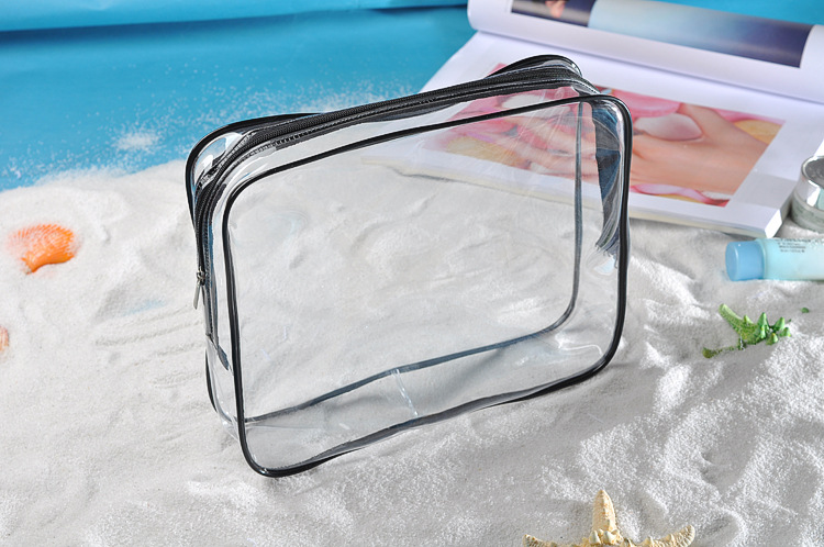 PVC Buggy Bag Storage Bag Washing and Makeup Bag Transparent Three-Piece Set Organizing Bag PVC Three-Piece Set