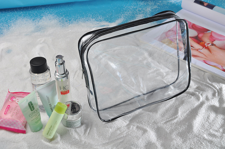 PVC Buggy Bag Storage Bag Washing and Makeup Bag Transparent Three-Piece Set Organizing Bag PVC Three-Piece Set