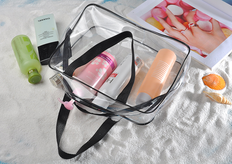 PVC Buggy Bag Storage Bag Washing and Makeup Bag Transparent Three-Piece Set Organizing Bag PVC Three-Piece Set