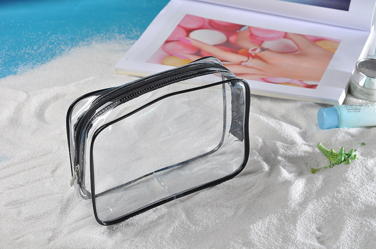 PVC Buggy Bag Storage Bag Washing and Makeup Bag Transparent Three-Piece Set Organizing Bag PVC Three-Piece Set