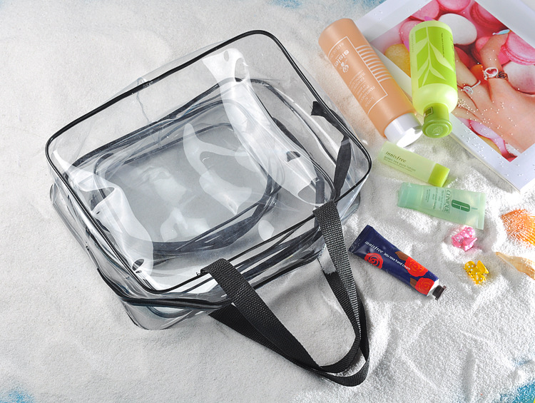 PVC Buggy Bag Storage Bag Washing and Makeup Bag Transparent Three-Piece Set Organizing Bag PVC Three-Piece Set