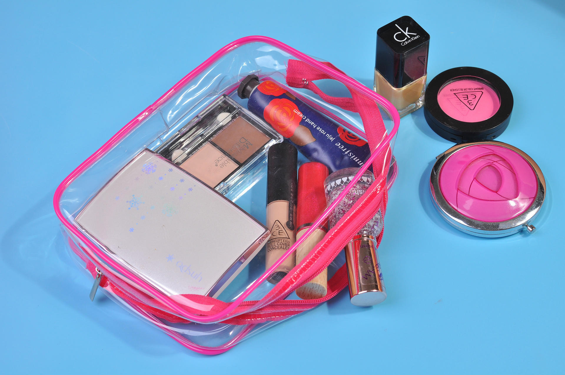 PVC Buggy Bag Storage Bag Washing and Makeup Bag Transparent Three-Piece Set Organizing Bag PVC Three-Piece Set