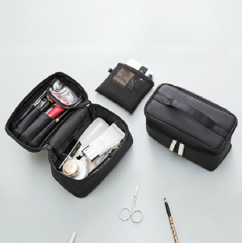 Fashion Large Capacity Portable Makeup Brush Cosmetic Bag Travel Toiletry Bag Storage Bag