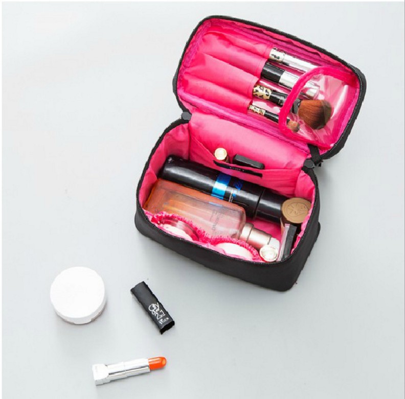 Fashion Large Capacity Portable Makeup Brush Cosmetic Bag Travel Toiletry Bag Storage Bag