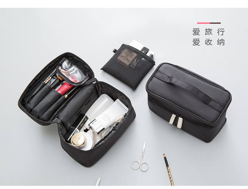 Fashion Large Capacity Portable Makeup Brush Cosmetic Bag Travel Toiletry Bag Storage Bag