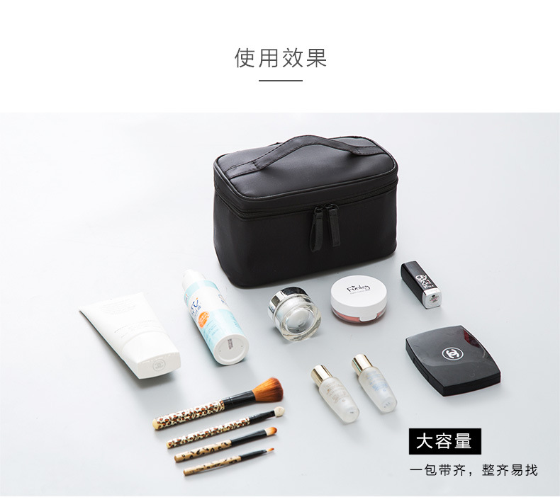 Fashion Large Capacity Portable Makeup Brush Cosmetic Bag Travel Toiletry Bag Storage Bag