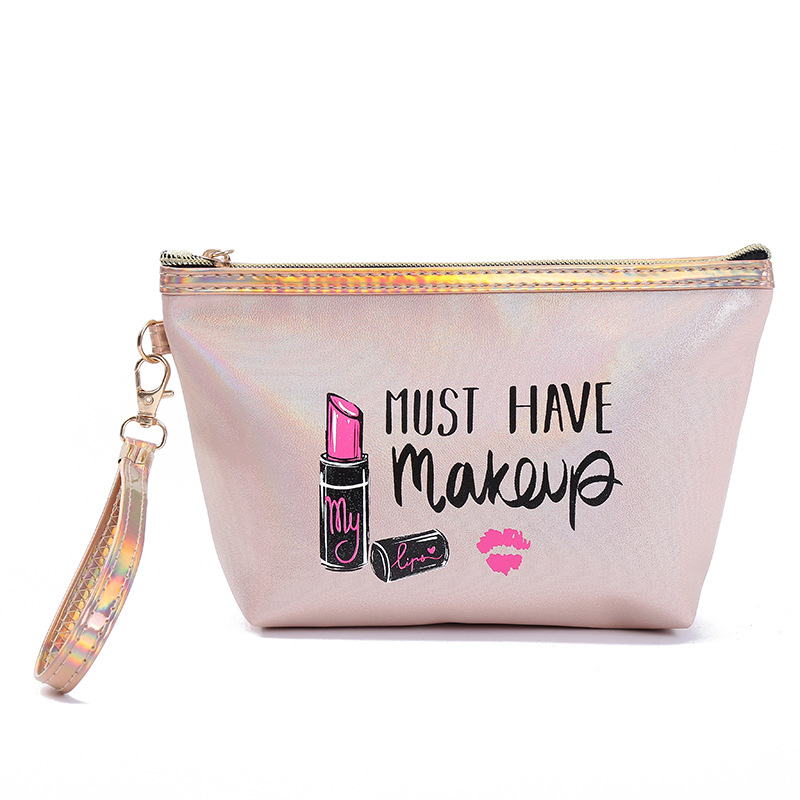 Factory Direct Sales Creative Lipstick Letter Printing Storage Bag Women's Pu Zipper Cosmetic Bag Customized One Piece Dropshipping Factory Direct Sales Creative Lipstick Letter Printing Storage Bag Women's Pu Zipper Cosmetic Bag Customized One Piece Dropshipping