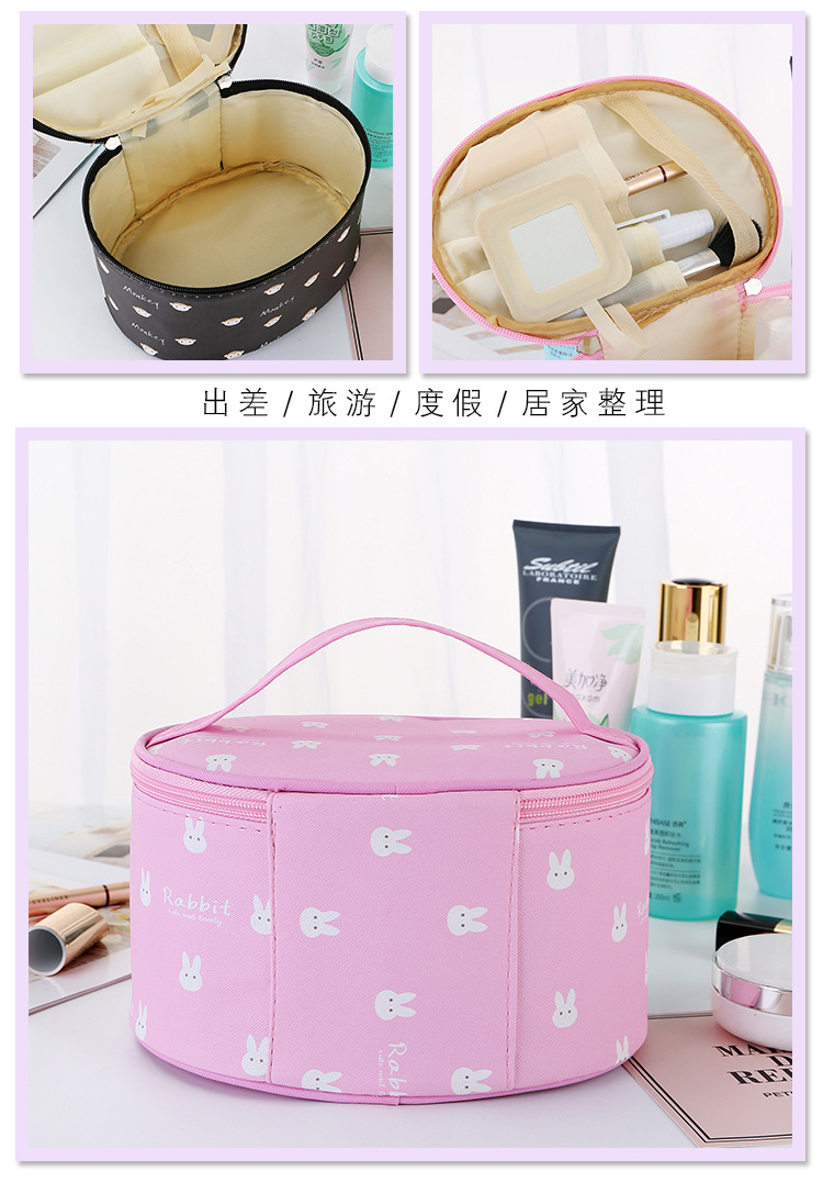 Portable Cosmetic Case Portable Toiletry Bag Cartoon Pictures Waterproof Square Bag Storage Bag Cosmetic Bag