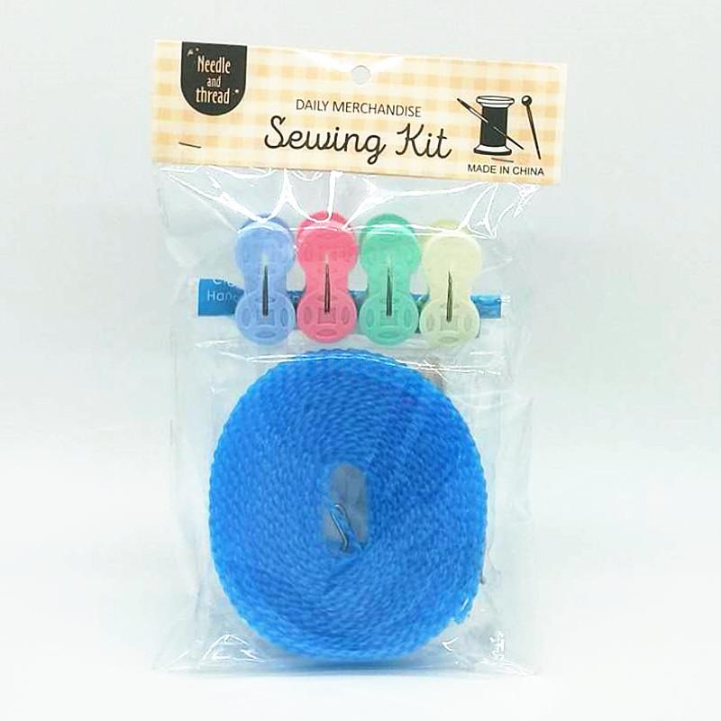 Hanging card windproof line clothesline clip plastic clip windproof line plus clip two-piece set