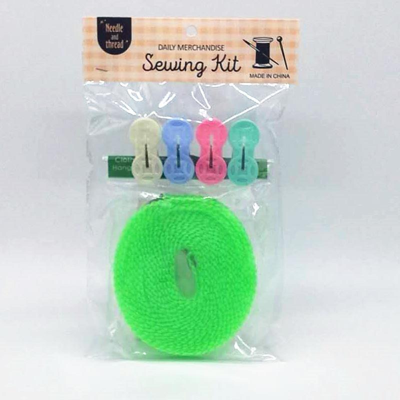Hanging card windproof line clothesline clip plastic clip windproof line plus clip two-piece set