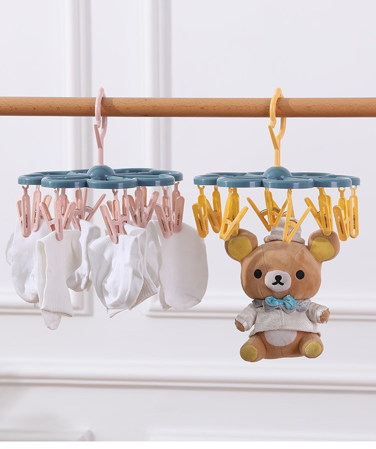 Adult Windproof Plum-Shaped Clothes Hanger Plastic Clip Children Socks Rack Household Multi-Functional Underwear Drying Rack Adult Windproof Plum-Shaped Clothes Hanger Plastic Clip Children Socks Rack Household Multi-Functional Underwear Drying Rack