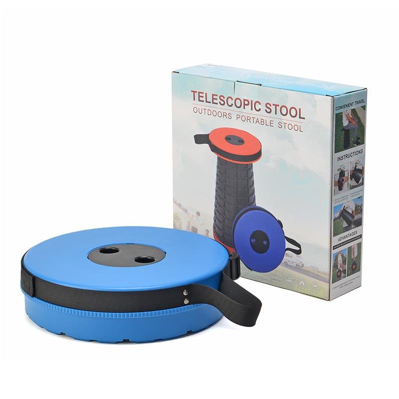 Telescopic Folding Stool Outdoor Supplies Portable and Versatile Camping Plastic Products Trending on TikTok Same Telescopic Chair
