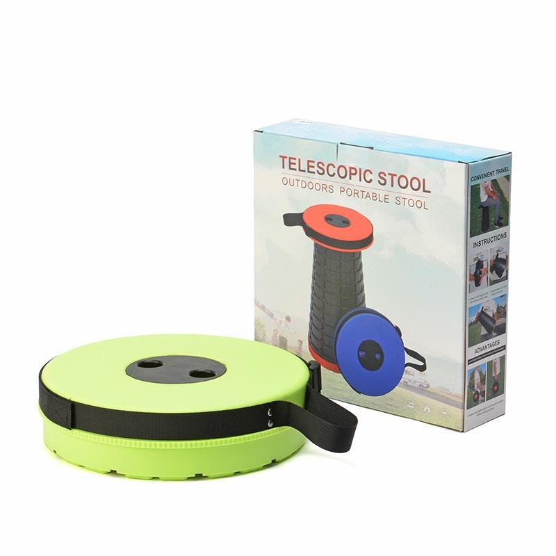 Telescopic Folding Stool Outdoor Supplies Portable and Versatile Camping Plastic Products Trending on TikTok Same Telescopic Chair