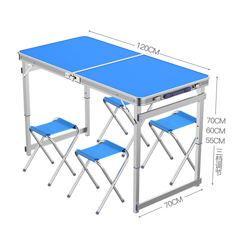 Outdoor Aluminum Alloy Folding Table Camping Stall Foldable Table and Chair Set Portable Portable Folding stool