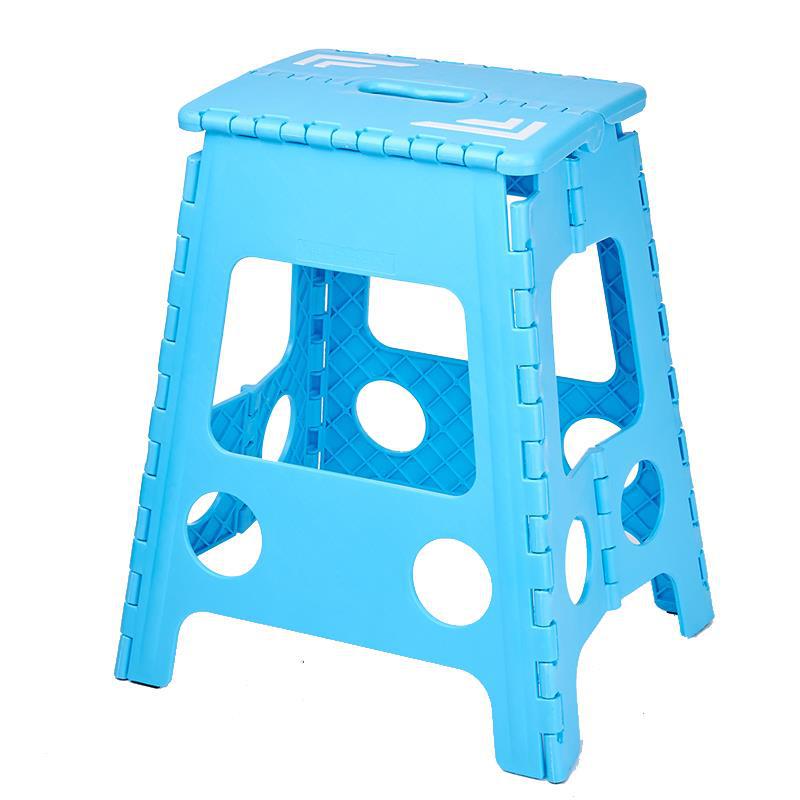 Thickened Waterproof Dining Table and Chair Portable Outdoor Folding Stool Fashion Creative Adult Plastic High Stool Large 45cm