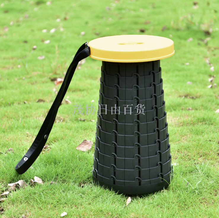 Douyin same plastic folding stool telescopic stool outdoor portable folding fishing stool family stool