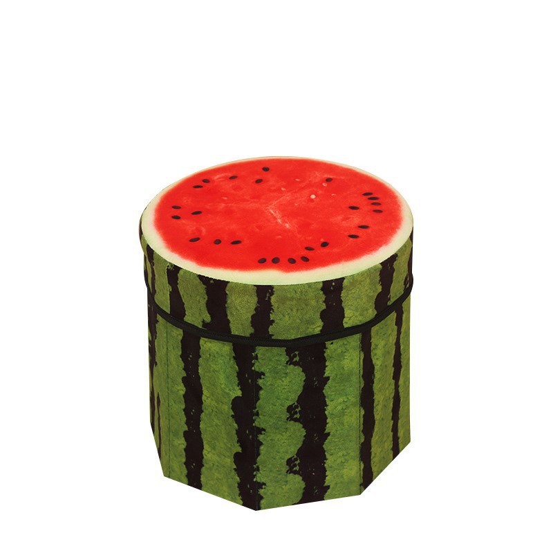 New Large Fruit Flannel Folding Stool Organize Storage Large Box Shoes Octagonal Stool Factory Direct Sales