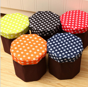 New Large Fruit Flannel Folding Stool Organize Storage Large Box Shoes Octagonal Stool Factory Direct Sales New Large Fruit Flannel Folding Stool Organize Storage Large Box Shoes Octagonal Stool Factory Direct Sales